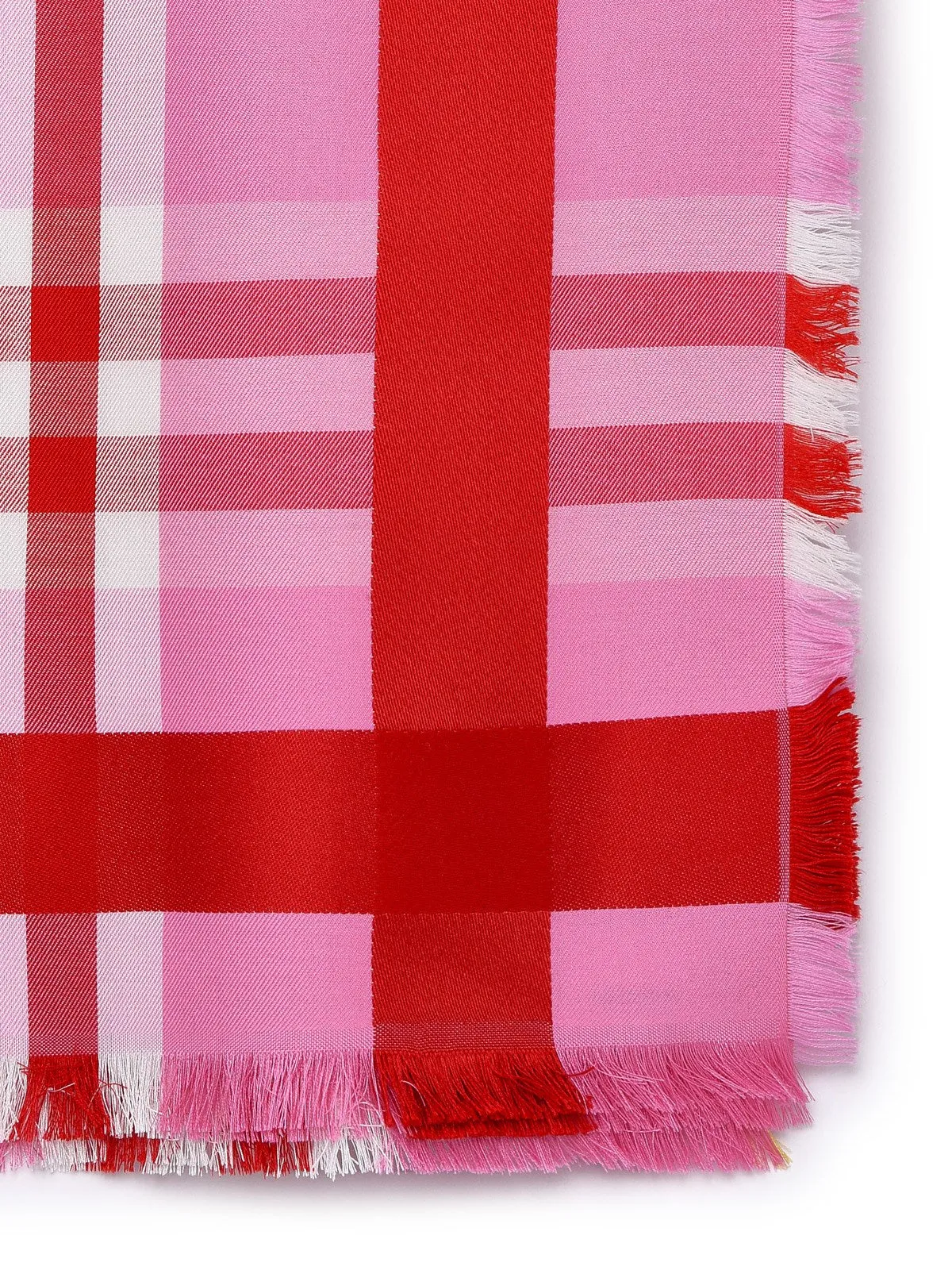 Burberry Checked Fringed Scarf