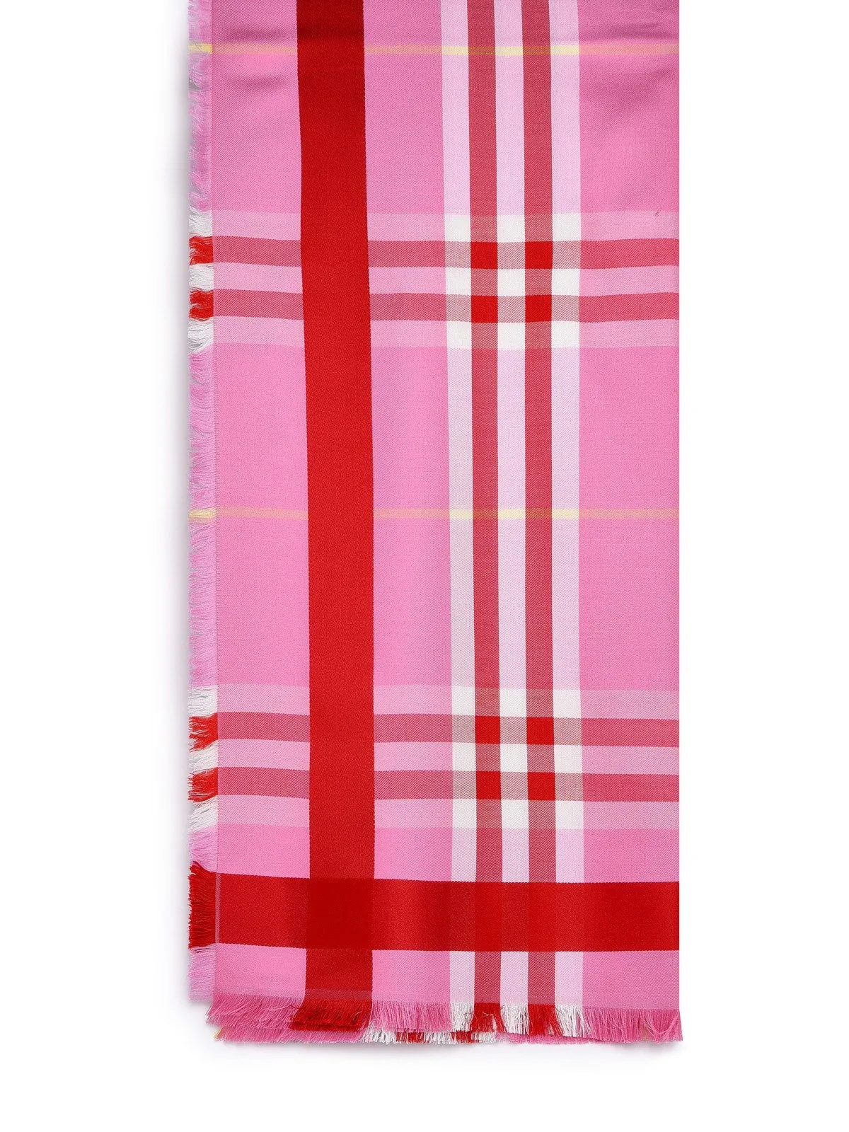 Burberry Checked Fringed Scarf