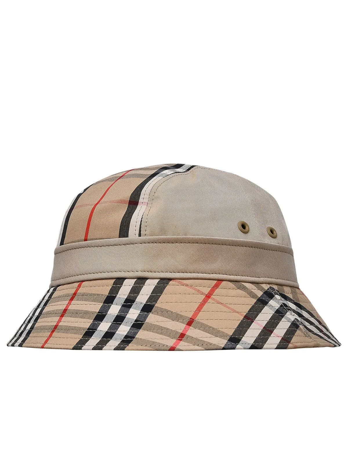 Burberry Checked Wide Brim Bucket Hat