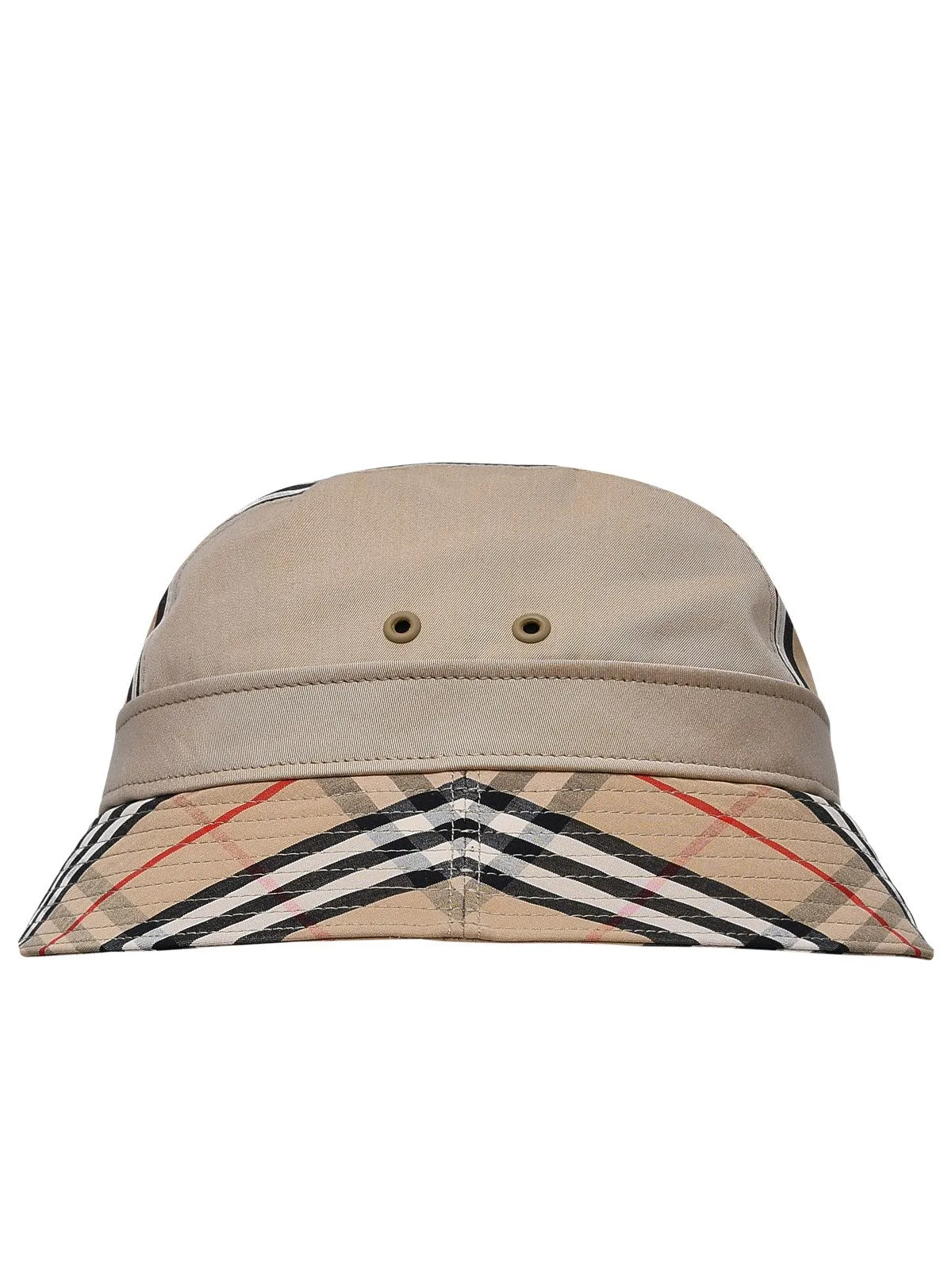 Burberry Checked Wide Brim Bucket Hat