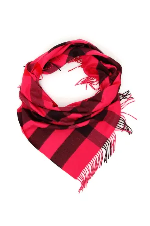 Burberry Checkered Frayed Scarf