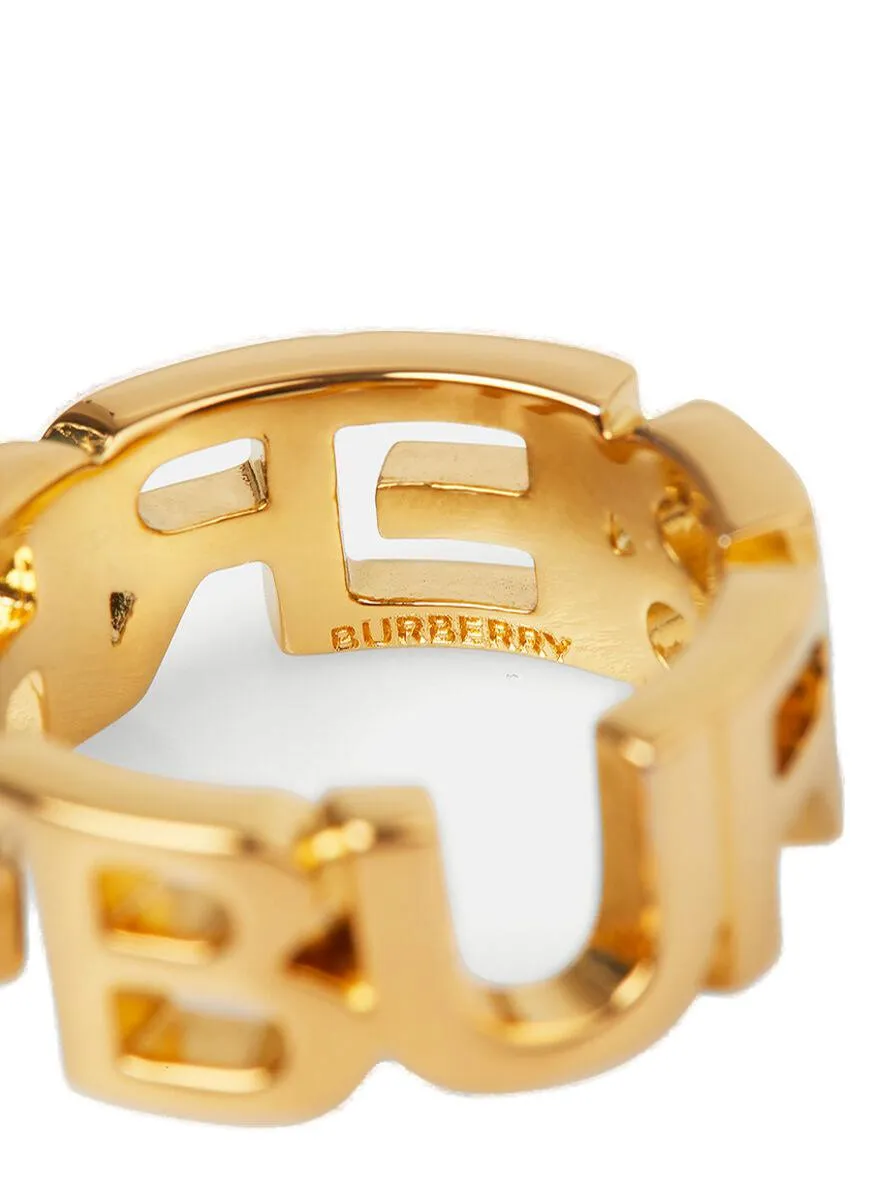 Burberry Chuncky Logo Lettering Ring