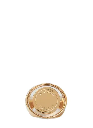 Burberry Logo Embossed Signet Ring