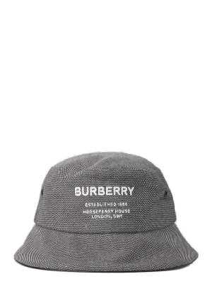Burberry Logo Embroidered Bucket Hat