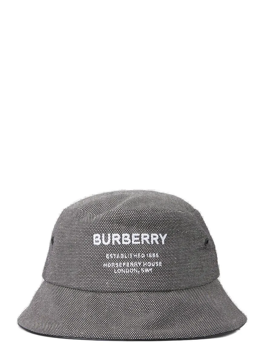 Burberry Logo Embroidered Bucket Hat
