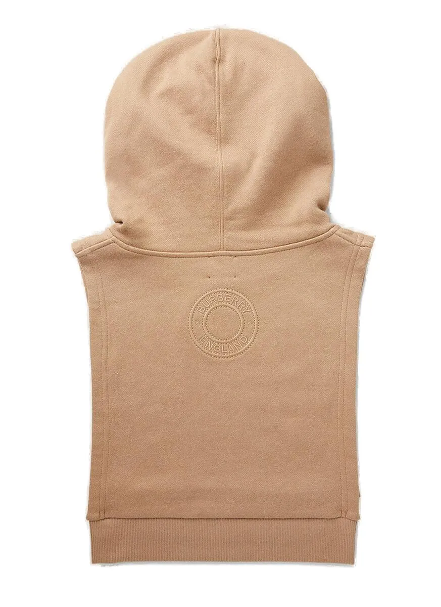 Burberry Logo Embroidered Hooded Scarf