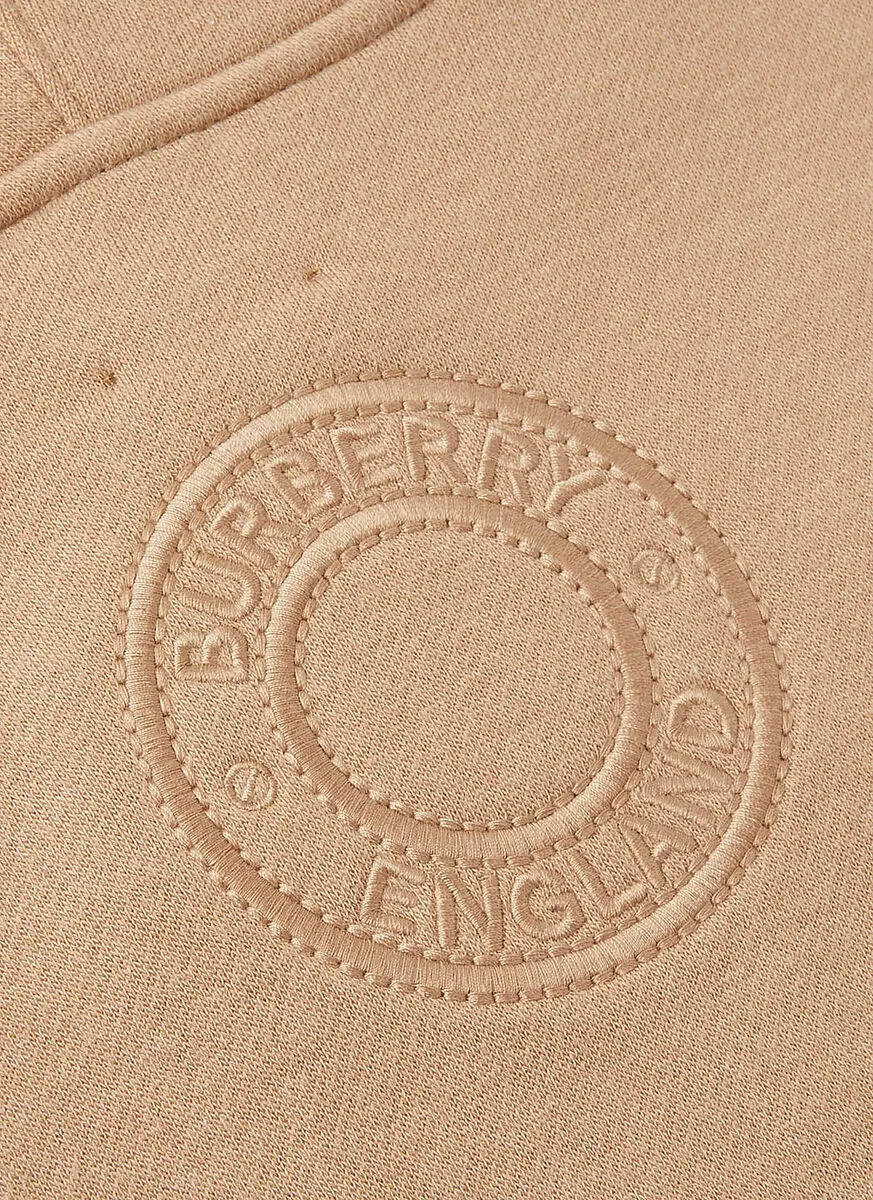 Burberry Logo Embroidered Hooded Scarf