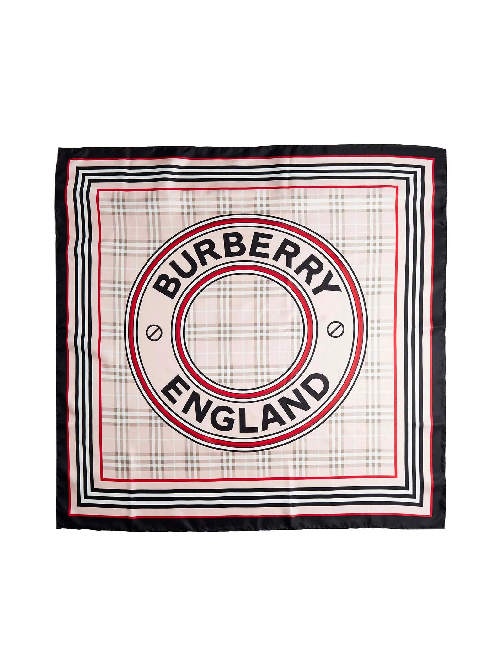 Burberry Logo Print Square Scarf