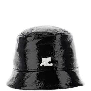 Courrges High Shine Logo Patch Bucket Hat
