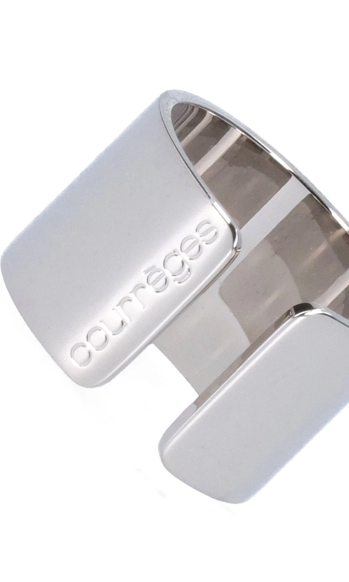 Courrges Logo Engraved Ring