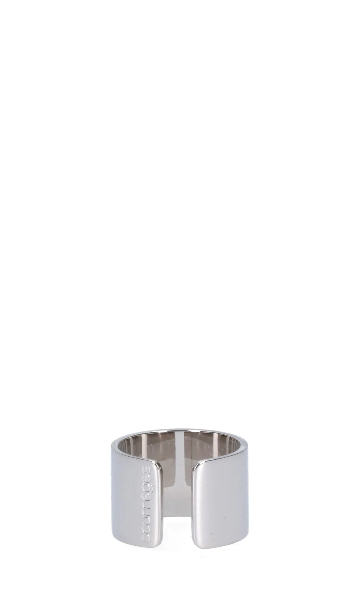 Courrges Logo Engraved Ring