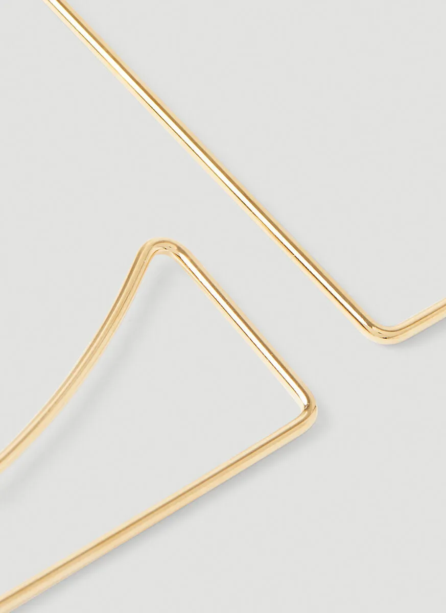 Courrges Maxi Logo Earrings