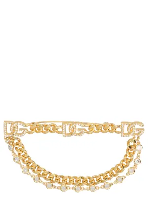 Dolce & Gabbana Diva DG Logo Embellished Brooch