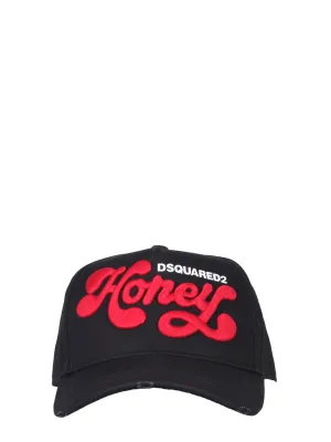 Dsquared2 Honey Logo Embroidered Baseball Cap