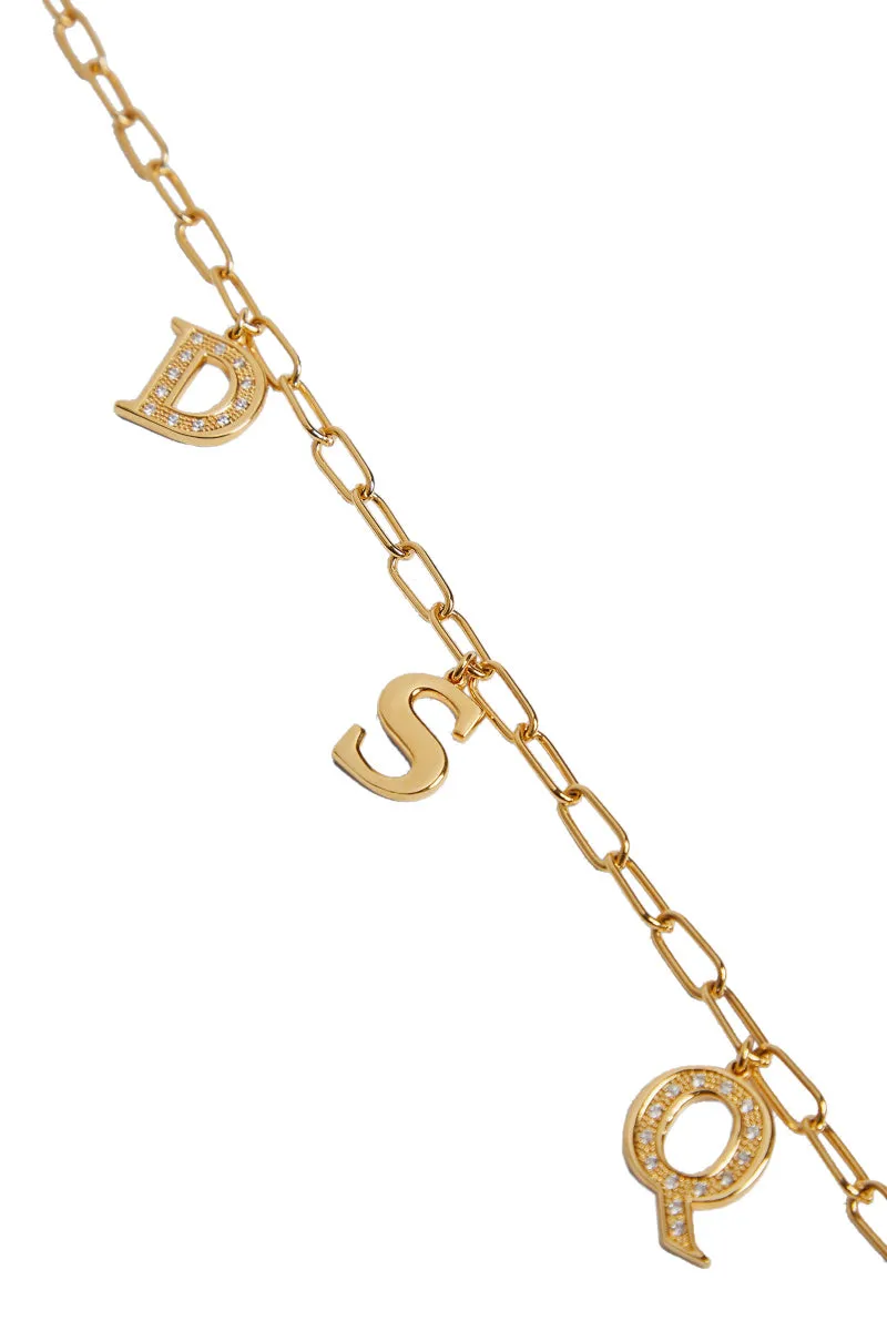 Dsquared2 Letter Logo Charm Necklace