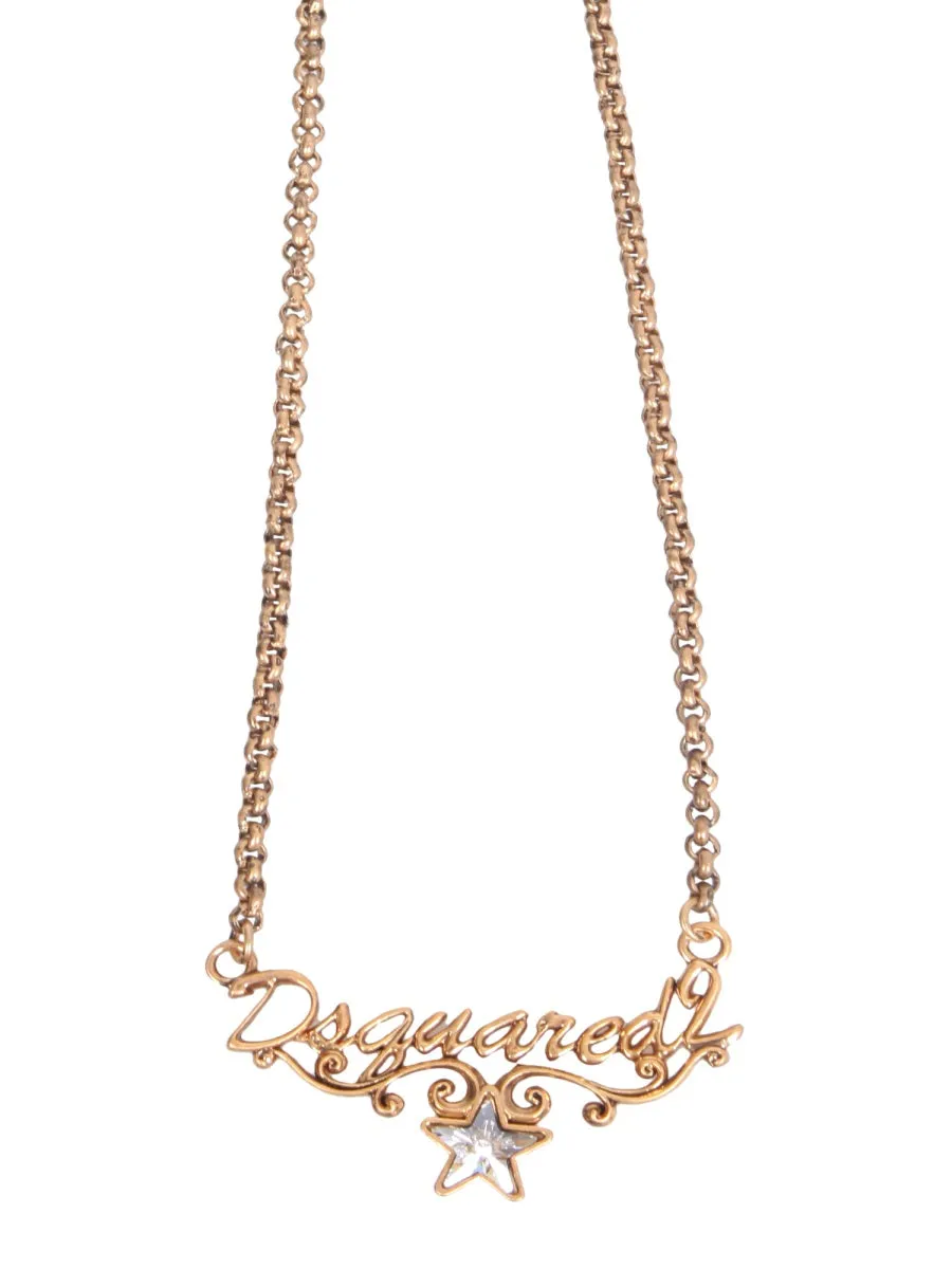 Dsquared2 Logo Star Charm Necklace