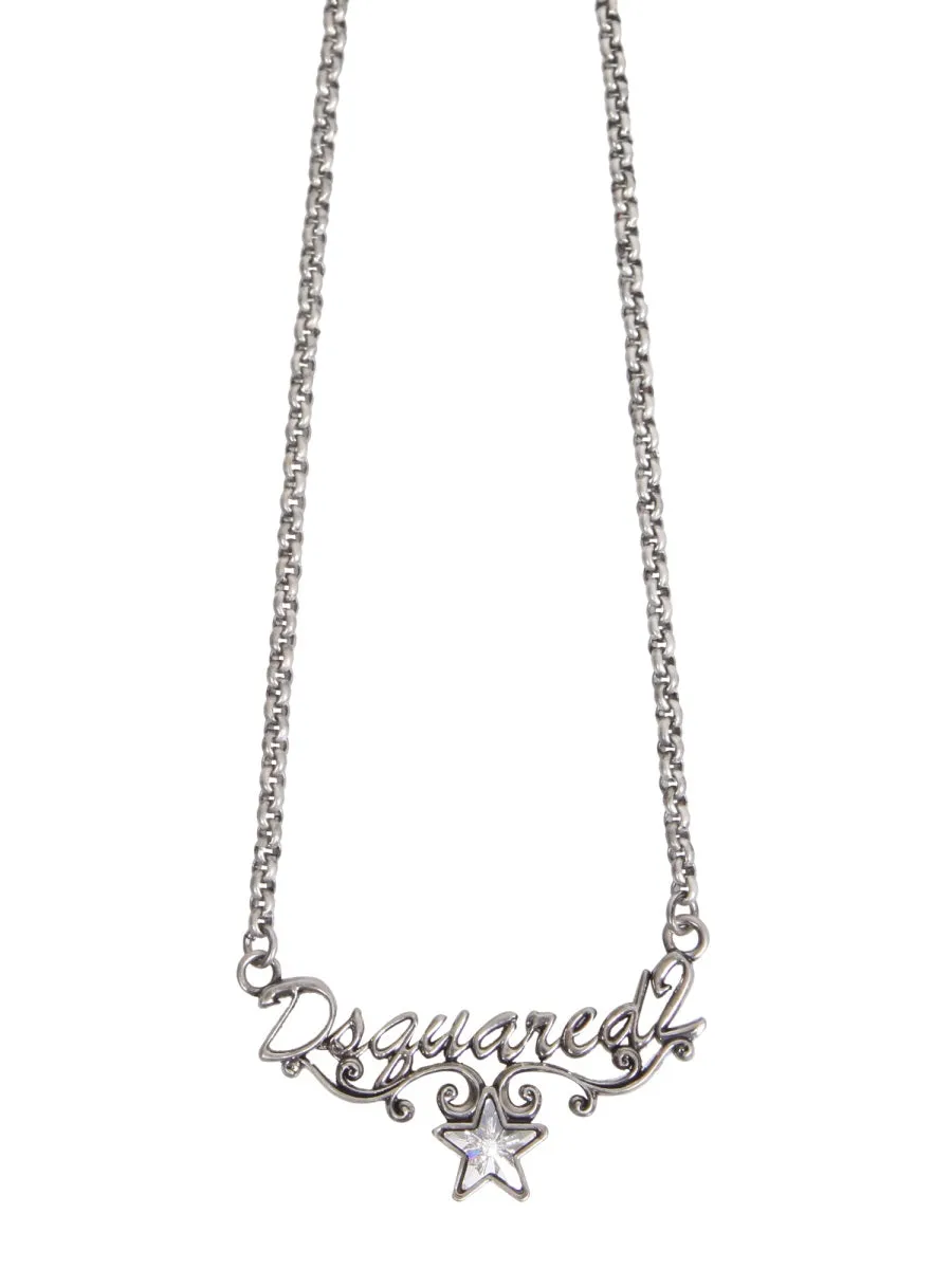 Dsquared2 Logo Star Charm Necklace