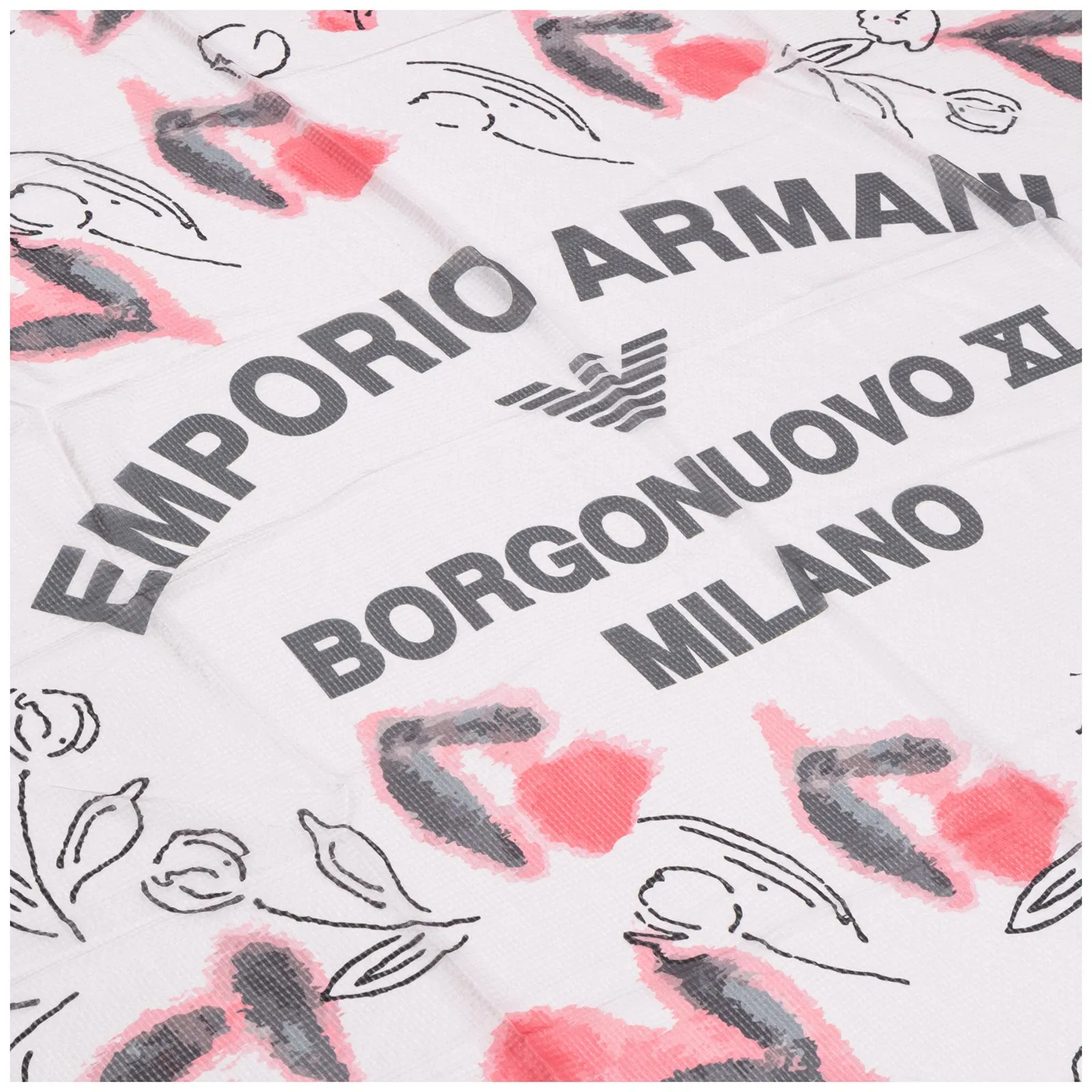 Emporio Armani Logo Printed Scarf