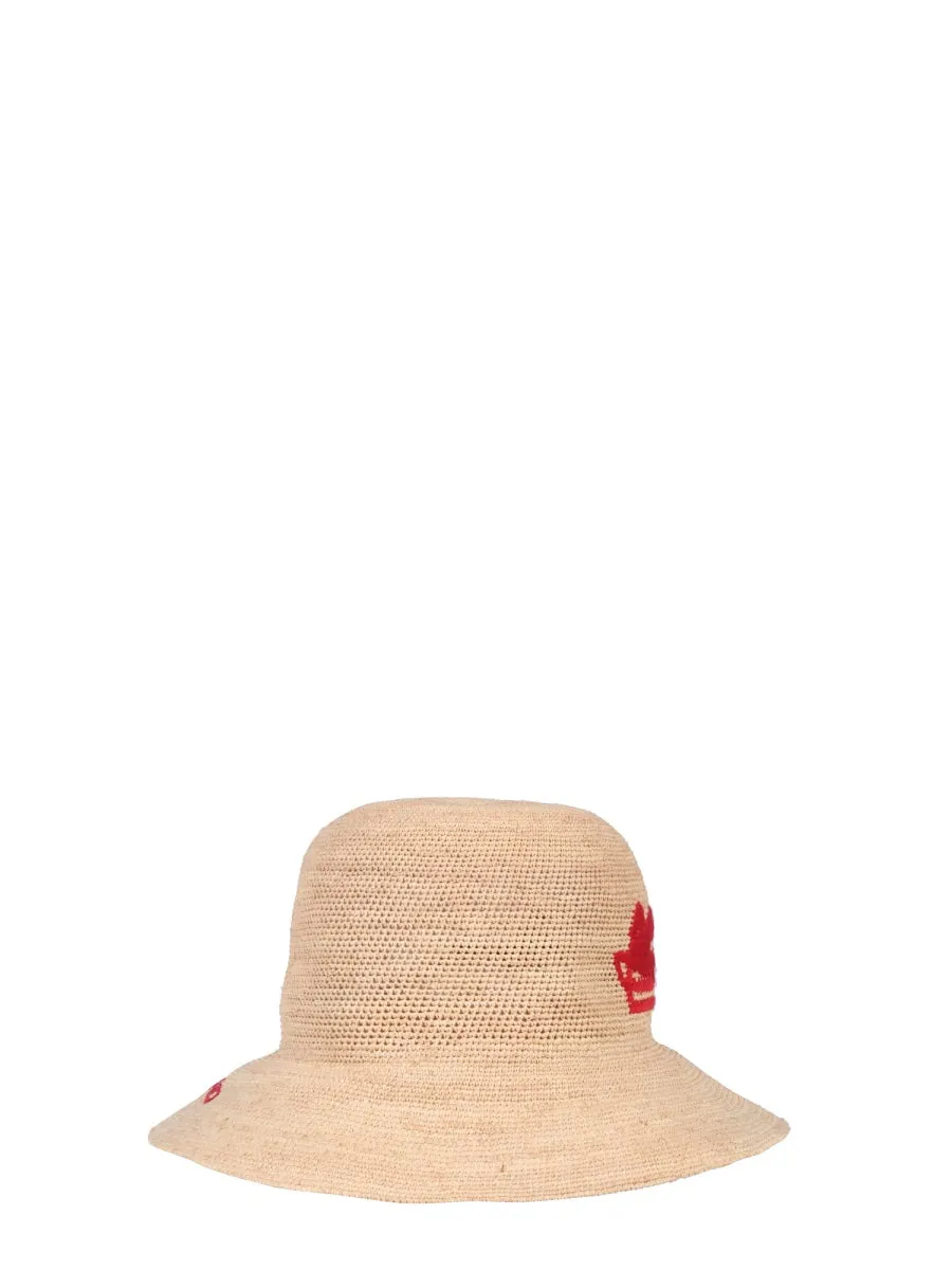 Etro Logo Embroidered Woven Sun Hat