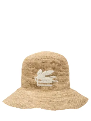 Etro Logo Embroidered Woven Sun Hat