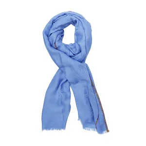 Etro Logo Tape Fringed Scarf