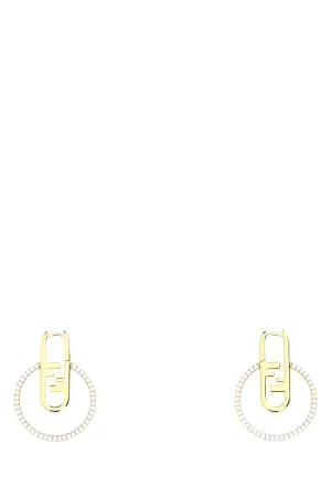 Fendi O'rock Motif Hoop Earrings