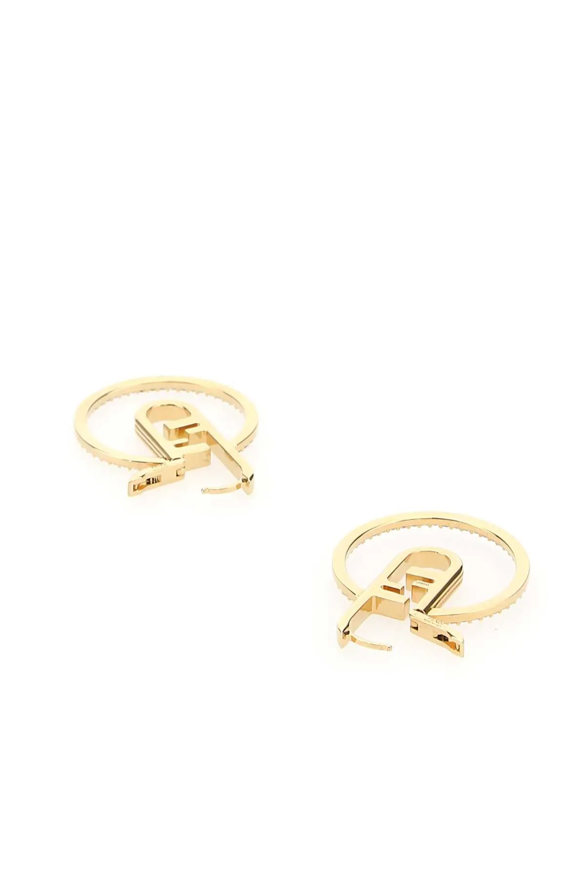 Fendi O'rock Motif Hoop Earrings