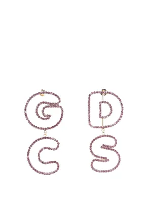 GCDS Bling Andy Logo Earrings