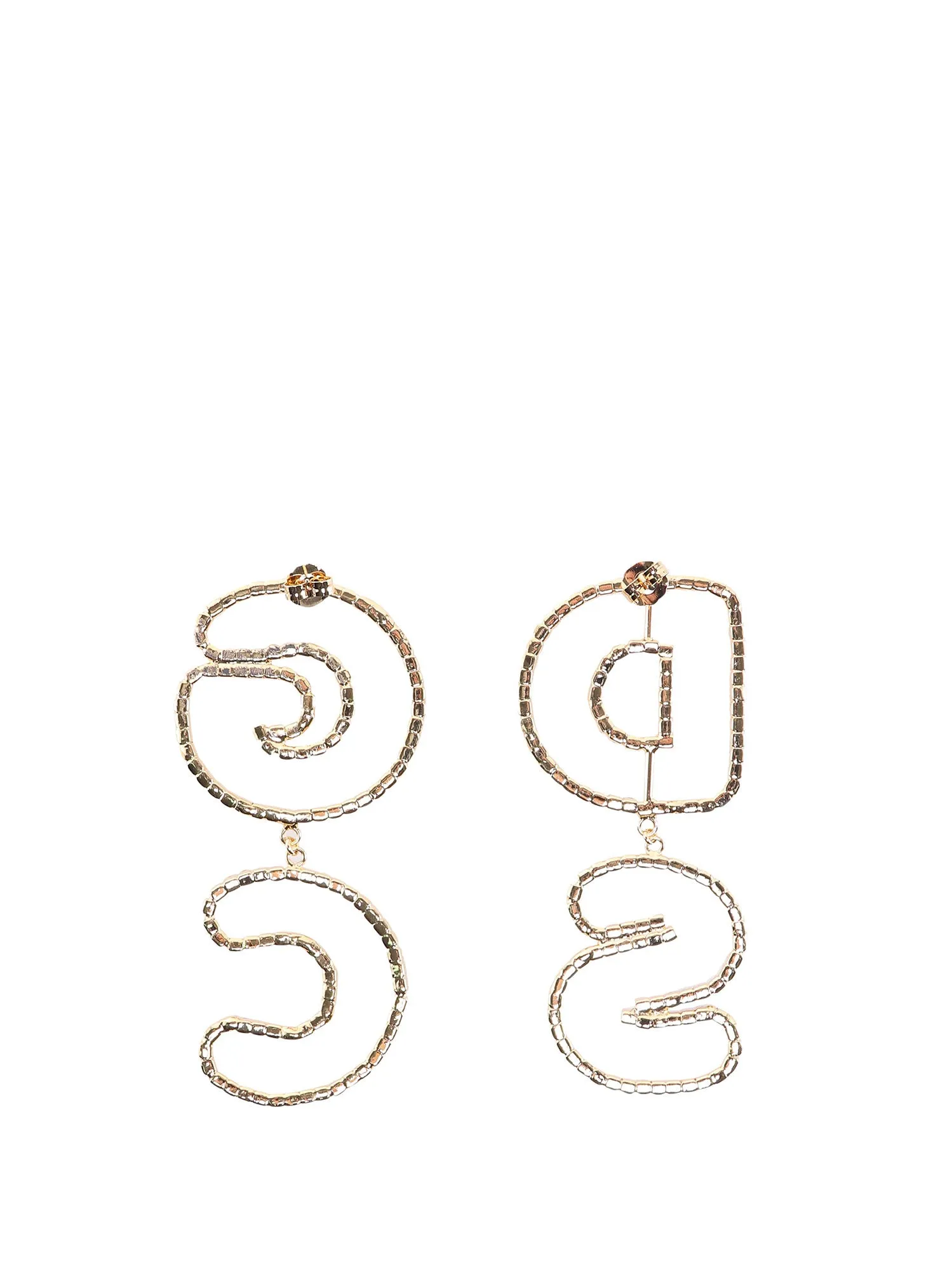 GCDS Bling Andy Logo Earrings