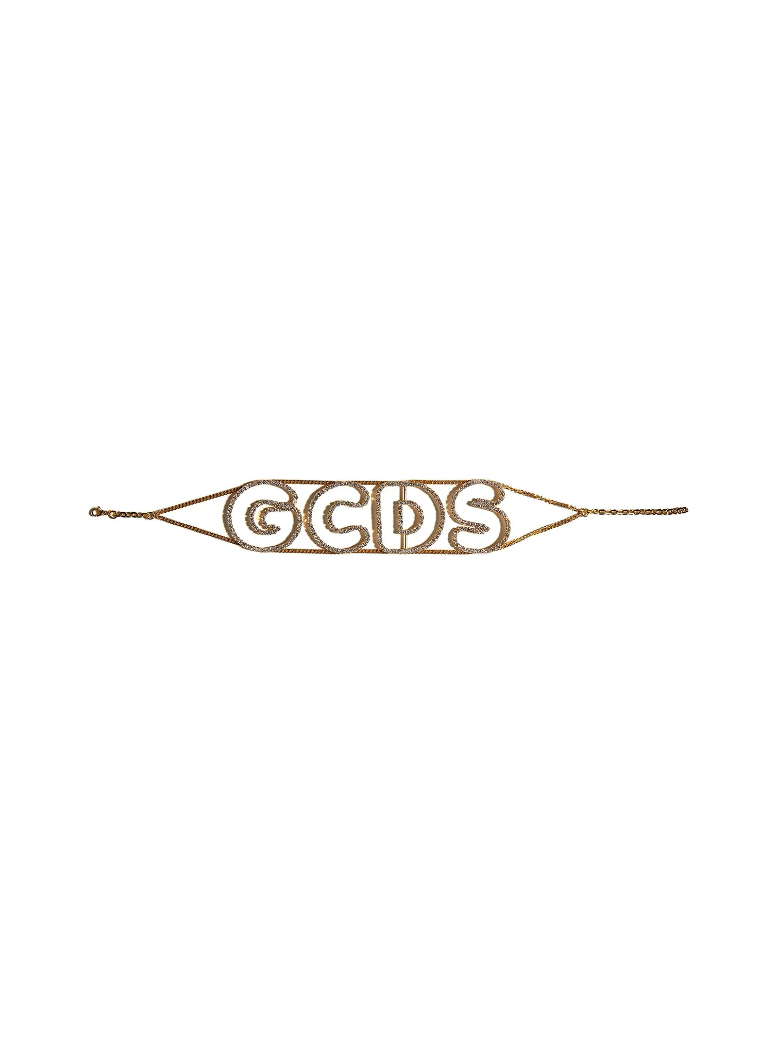 GCDS Logo Crystal Embellished Necklace