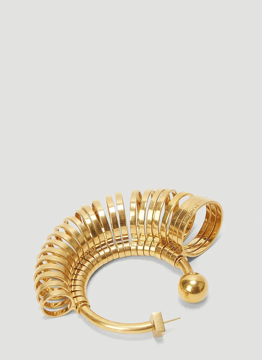 Jacquemus Les Creoles Baguier Multi Ring Hoop Earrings