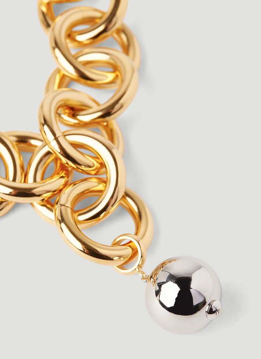 Jil Sander Sphere Pendant Chain Bracelet