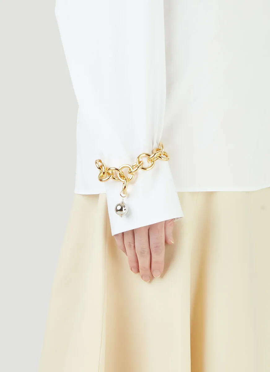 Jil Sander Sphere Pendant Chain Bracelet