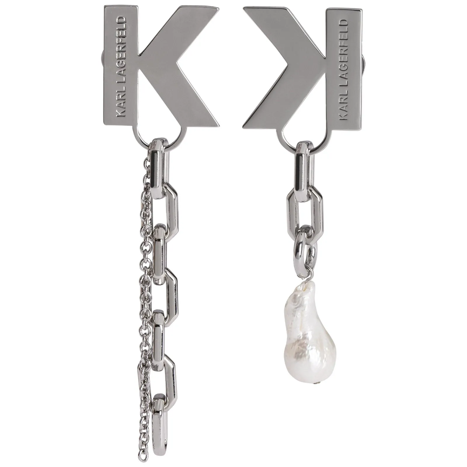 Karl Lagerfeld K/Metal Chain Clip-On Earrings