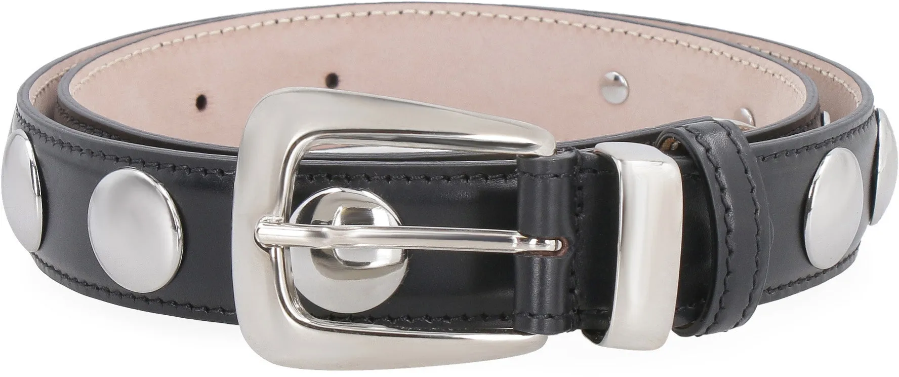 Khaite Hugo Studded Buckle Belt