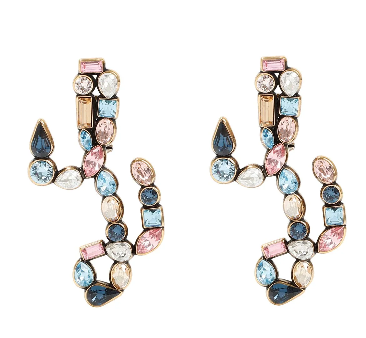 Lanvin Handwriting Logo Earrings