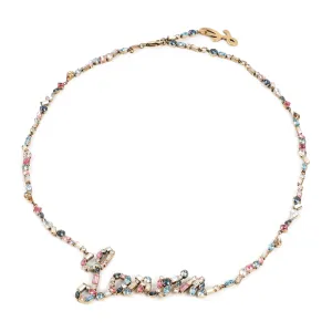 Lanvin Handwriting Logo Necklace