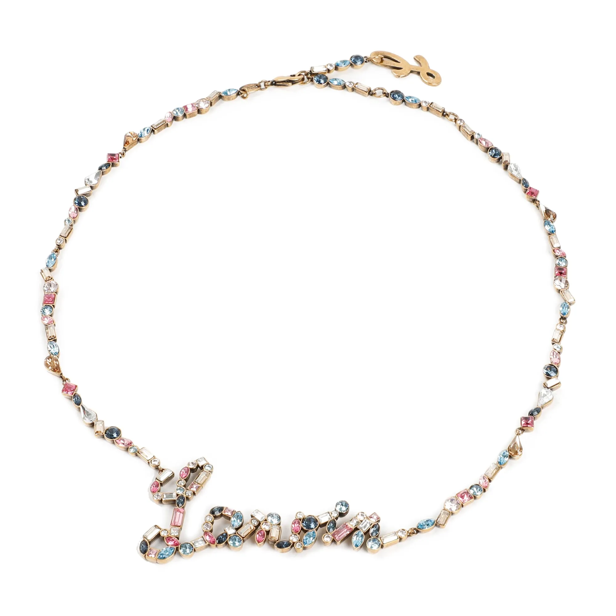 Lanvin Handwriting Logo Necklace