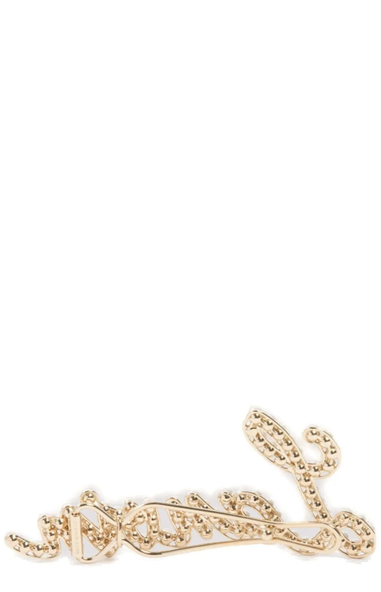 Lanvin Pearl Logo Embellished Hair Clip
