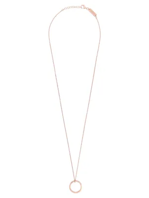 Maison Margiela Logo Engraved Ring Pendant Necklace