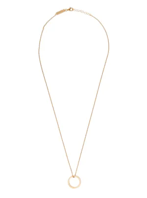 Maison Margiela Ring Pendant Logo Engraved Necklace