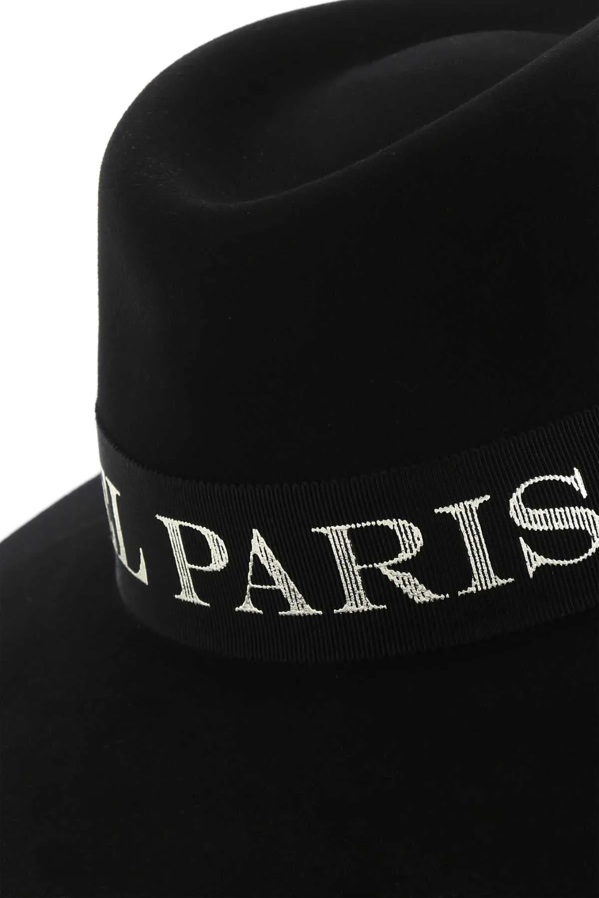 Maison Michel Charles Logo Trimmed Fedora Hat