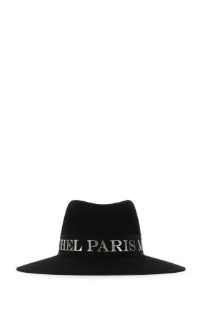 Maison Michel Charles Logo Trimmed Fedora Hat