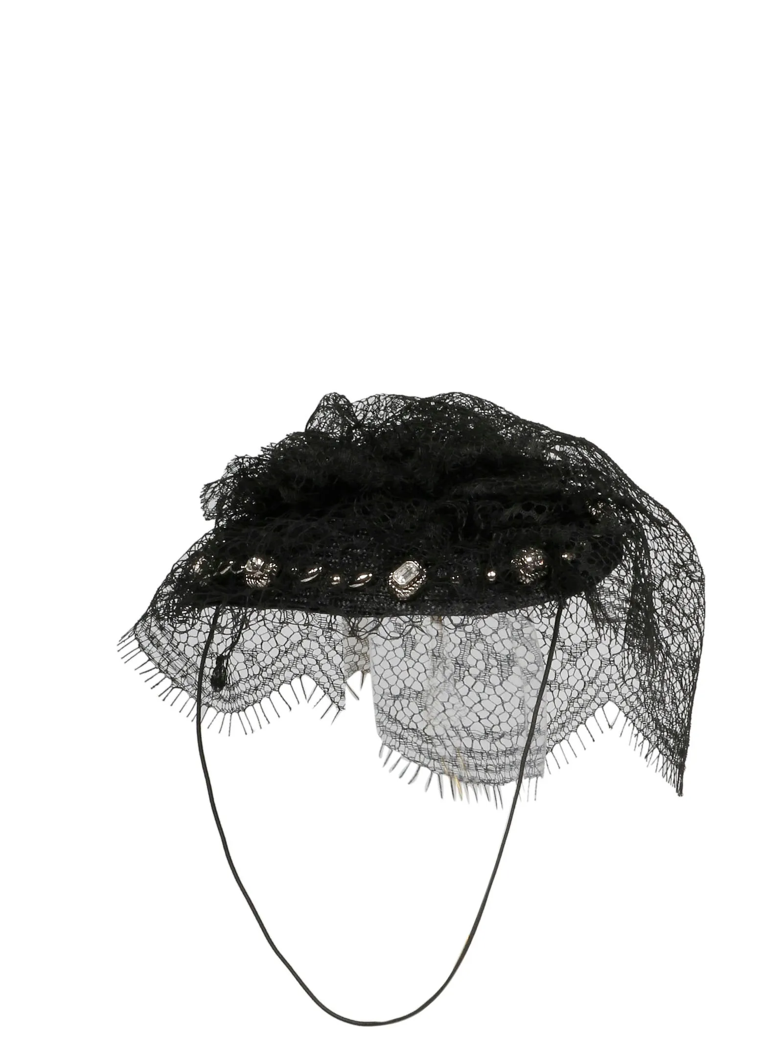 Maison Michel Lace Embellished Hat