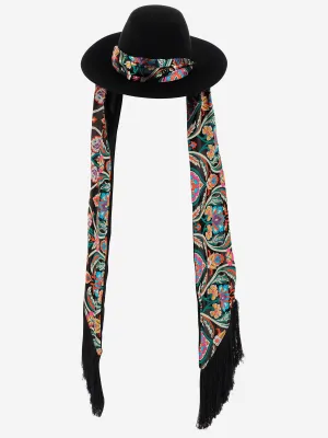 Maison Michel Ribbon Embellished Hat