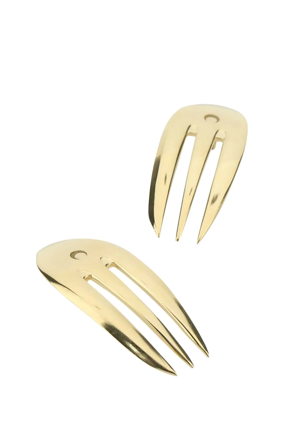 Marine Serre Forks Clip Earrings
