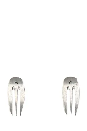 Marine Serre Forks Clip Earrings