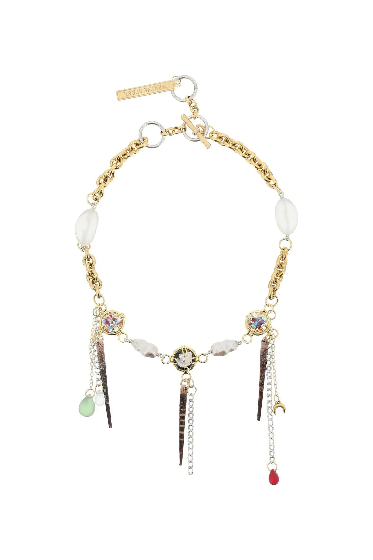 Marine Serre Shaman Charm-Detailed Necklace