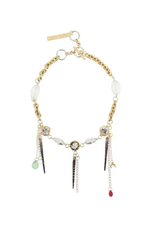 Marine Serre Shaman Charm-Detailed Necklace