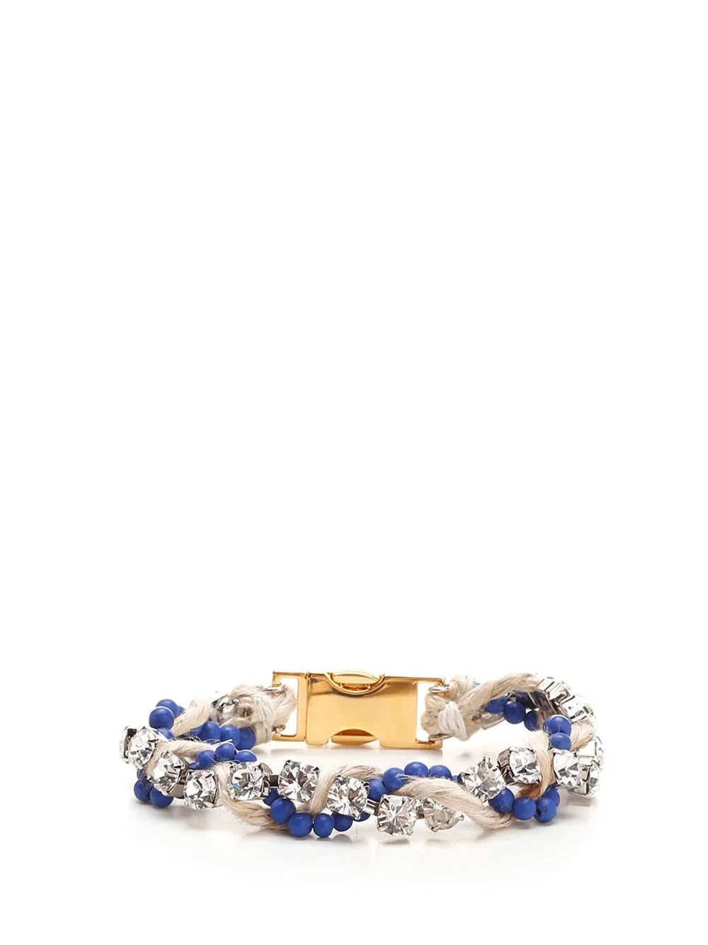Marni Embellished Woven Buckled Bracelet